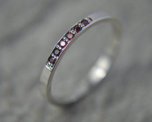 Sterling Silver Pavé Band.