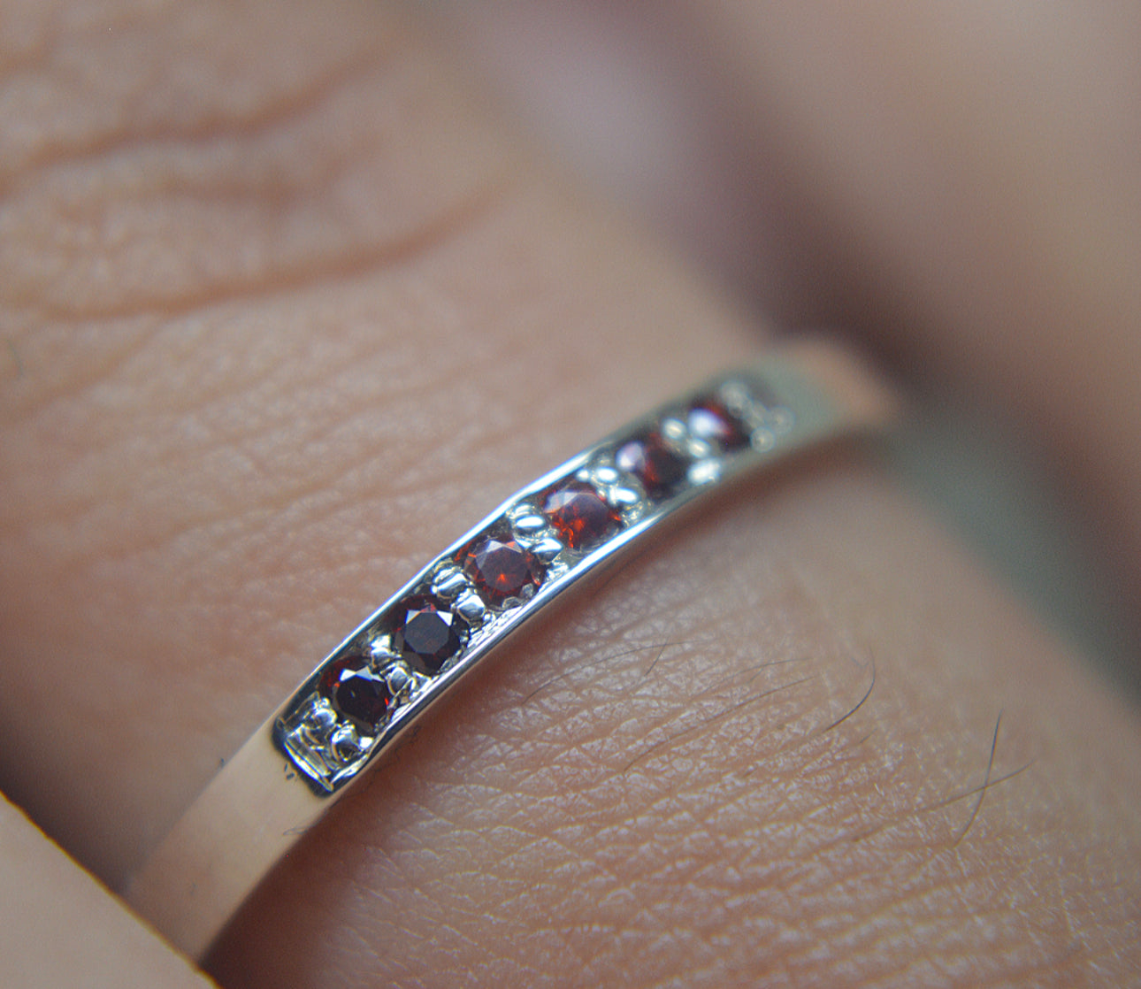 Sterling Silver Pavé Band.